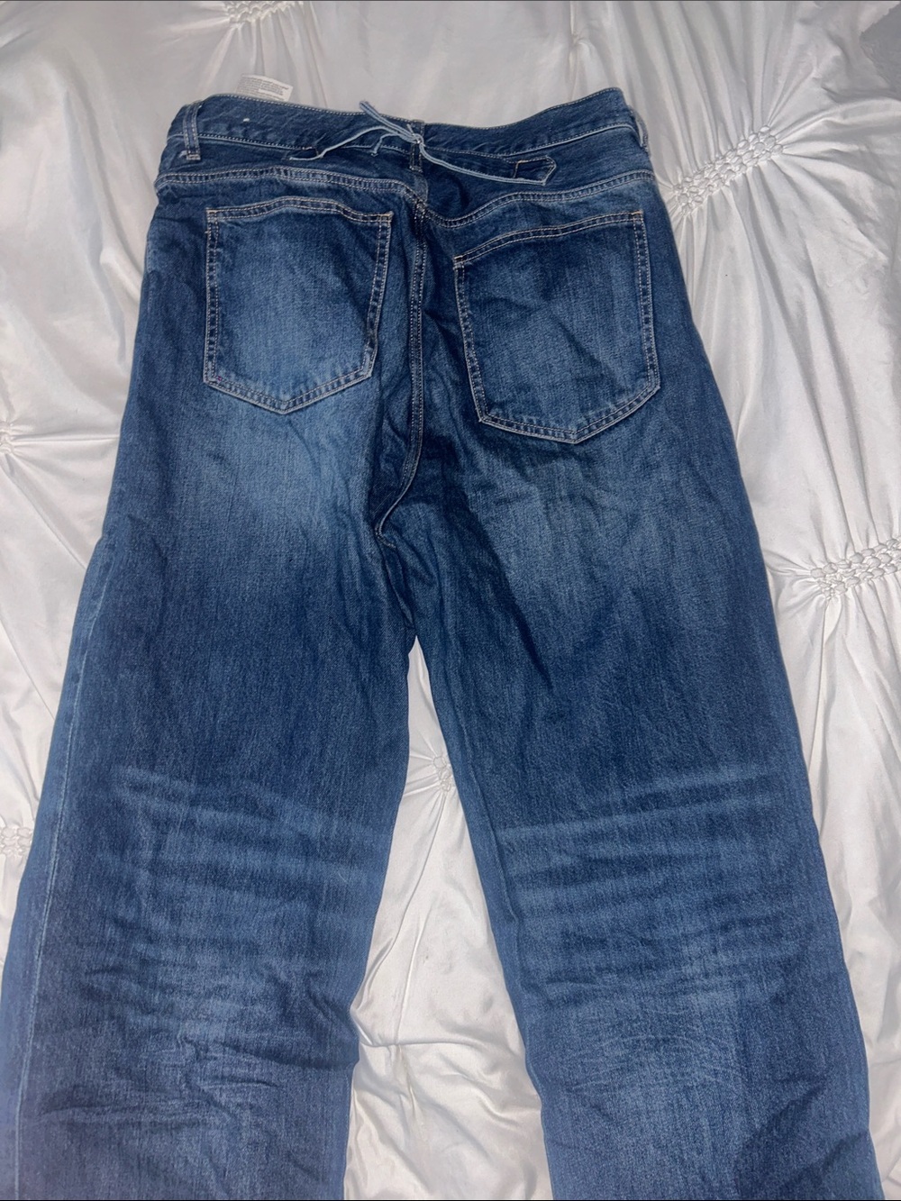 Zara Wide-Leg Jeans in Deep Blue Wash
